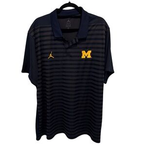 Like new - Jordan Striped Michigan polo